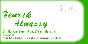 henrik almassy business card